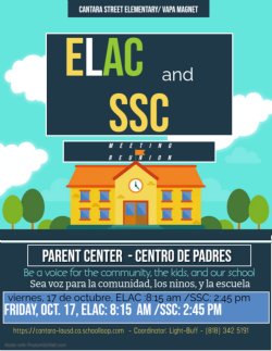 ELAC/SSC Flyer october